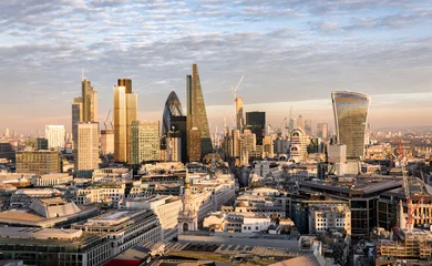 Foto op Plexiglas Zonsondergang boven de City of London, VK © moofushi