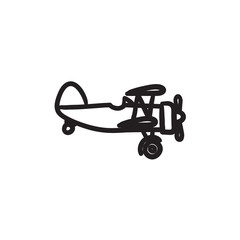 Propeller plane sketch icon. © Visual Generation