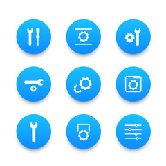 settings, configuration icons