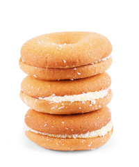 sweet cookie with coconut isolated