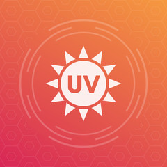 UV radiation vector icon