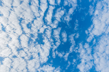 Beautiful cirrus clouds against the blue sky, Pattern of clouds in the blue sky, blue sky with cloud.