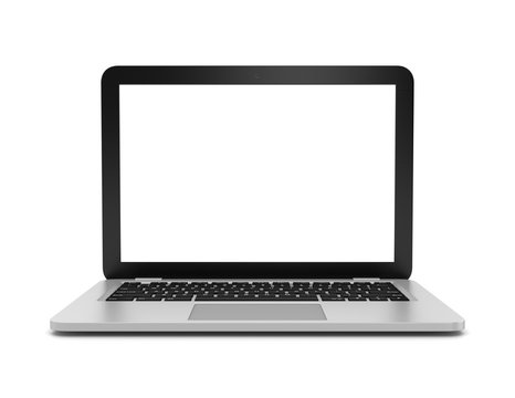 Laptop Computer on White Background