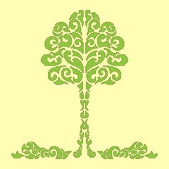Decorative tree pixel art style/decorative tree pixel art style,yellow background