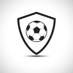 Obraz premium Football Vector icon. Soccer ball Emblem. Football Shield Sign.