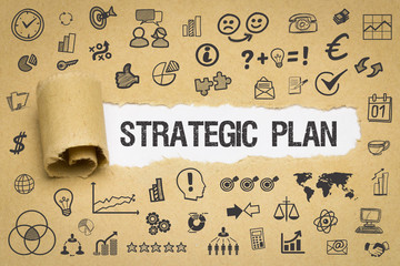 Strategic Plan / Papier mit Symbole