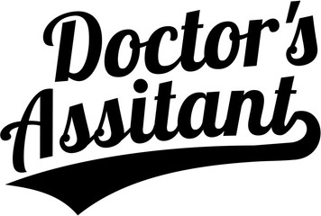 Doctor's Assistant word retro style
