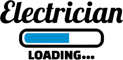 Electrician with loading bar