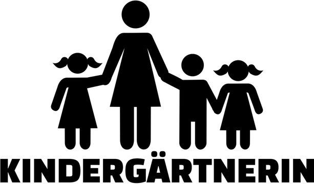 Kindergarten Teacher German Job Title With Icon