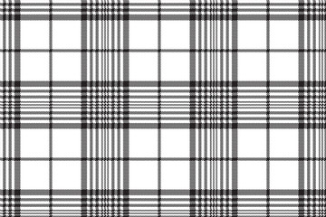 Pixels black and white check plaid seamless pattern