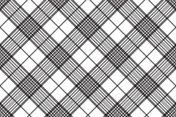 Pixels black and white check plaid seamless pattern