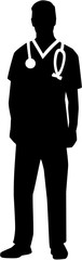 Male nurse silhouette