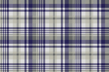 Blue gray check textile seamless pattern