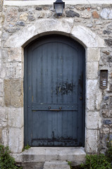 old wooden door. Greece