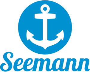 Seaman german word with anchor