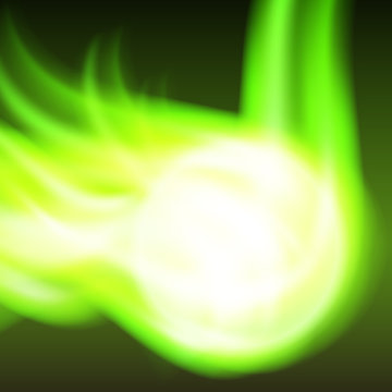 Abstract Green Fire Background