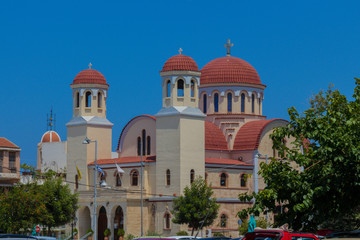 Rethymno, Greece - July  31, 2016: Four Martyrs Church.