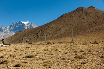 power transmission line in the Himalayas