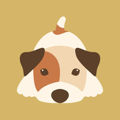 Terrier vector illustration style Flat