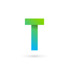 Letter T ribbon logo icon design template elements