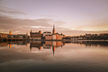 Fototapeta na wymiar Sunset in Stockholm