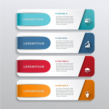Template vector infographic set 5 options. 
Abstract modern design can used for banner diagram workflow and web design layout,  presentation templates background.