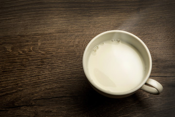 delicious hot cup of milk , breakfast