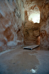 The Roman water reservoir at Zippori NP, Israel