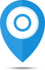 Map pin flat design style modern icon, pointer minimal vector symbol, marker sign
