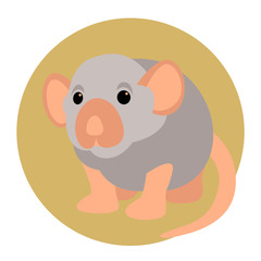 rat vector illustration style Flat 