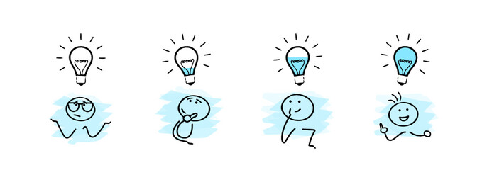 Stick Figures - light bulb