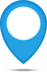 Map pointer flat icon, vector illustration. Flat design style