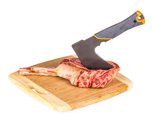Prime rib steak cut