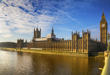 Fototapeta na wymiar Big Ben Tower Westminster Bridge Houses of Parliament Westminster London England