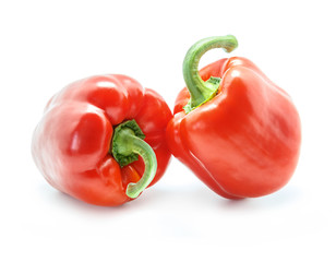 Red pepper isolated on white background