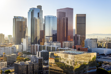 Naklejka premium Downtown Skyline Los Angeles, California, USA