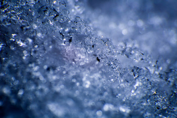 ice an water on macro picture useful for background