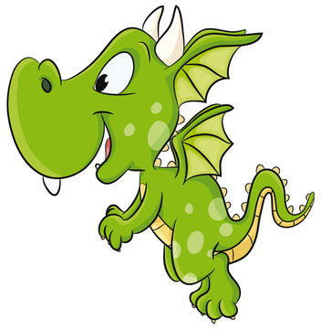 Niedlicher Drache - Vektor-Illustration
