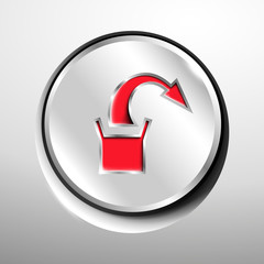3d logo of chrome upload (download) button.