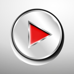 3d logo of chrome play (red) button.