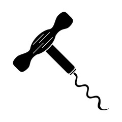 corkscrew wine handle pictogram vector illustration eps 10