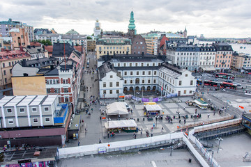 Nuvarande Slussens rivning och det omfattande bygget av Nya Slussens pågår 4/19