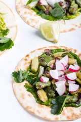 Tortilla wrap bread with vegetables