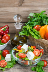 Salad with Vegetables and Feta