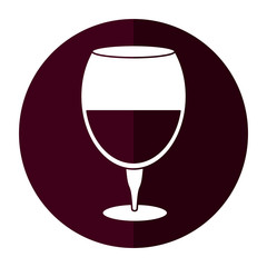 drinking glass wine icon shadow vector illustration eps 10