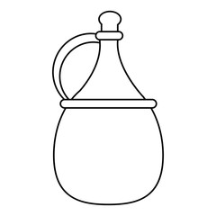 wine carafe cork thin line vector illustration eps 10