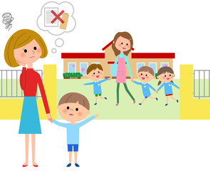 待機児童　親子