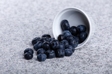 Bowl of fresh juicy huckleberries