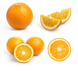 Ripe orange isolated