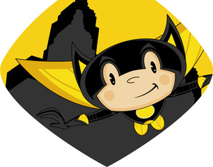Cute Cartoon Comic Book Superhero